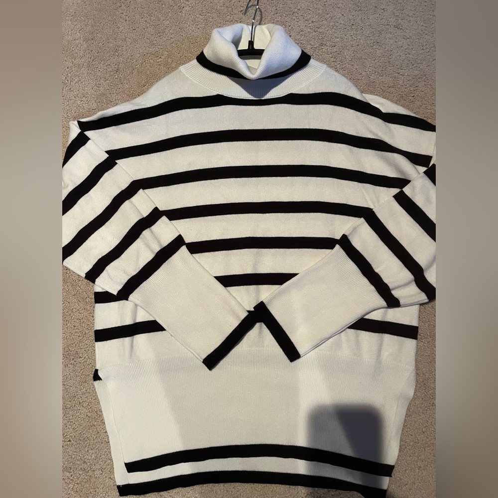 Turtleneck striped sweater